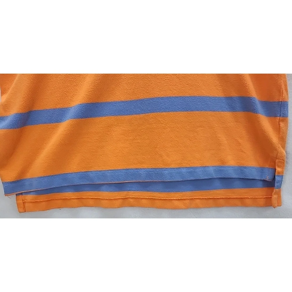 Polo By Ralph Lauren Boys XL 18 20 Polo Style Shirt‎ Orange Blue Stripe